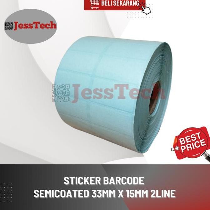 

Label Bar Semicoated 3315 / 3,3Cm X 1,5Cm / 2 Line Isi 5000Pcs New Stok