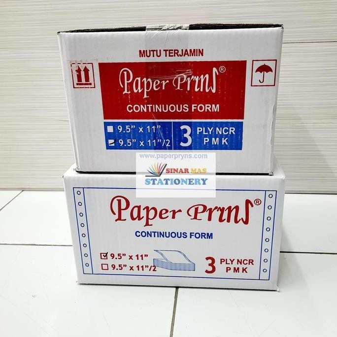 

NEW Kertas Continuous Form/ Kertas Komputer Paper Prins 9 1/2 11" 3 Play