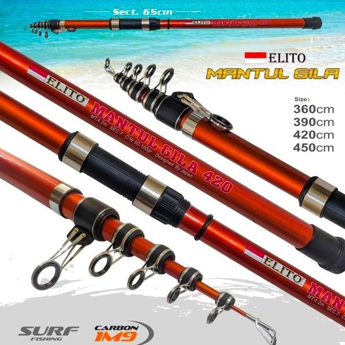 * joran antena surf elito mantul surf 360 390 420 surf pantai *