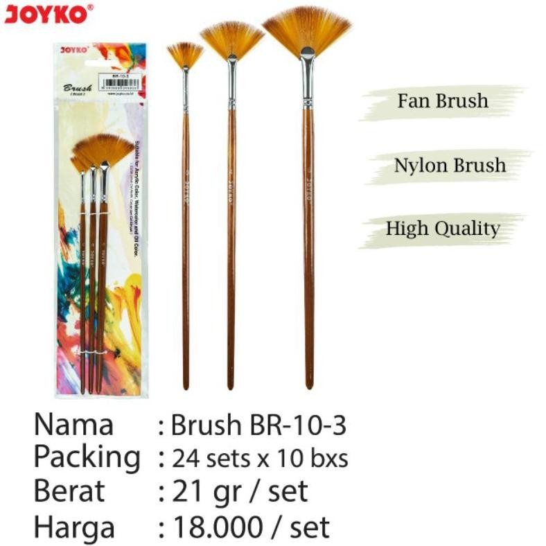 

Joyko Brush No.3 / Kuas Lukis Cat Air Cat Acrylic BR-10 AST