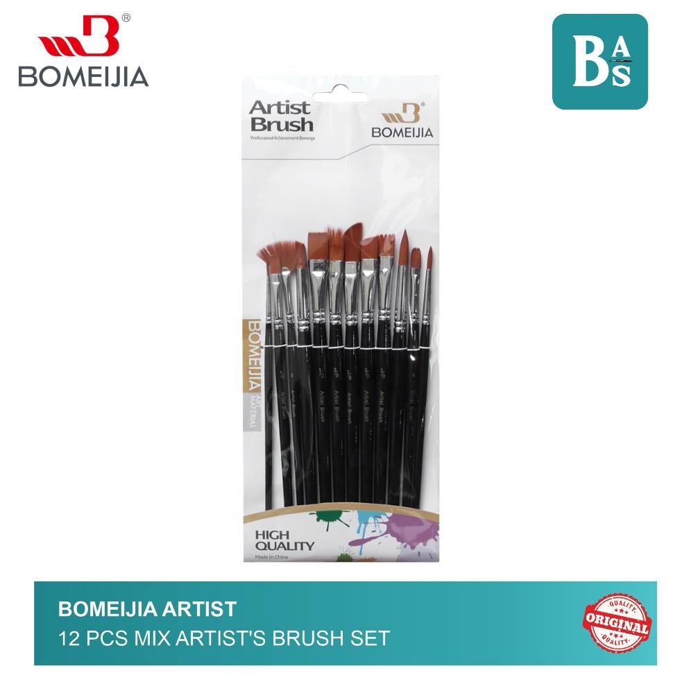 

Bomeijia - Kuas Lukis Artist Set 12 pcs Mix - 100% Original - Bali Artemedia AST