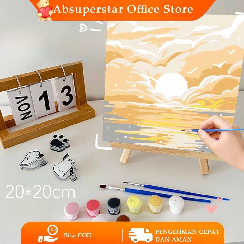 

DIY Paint By Number Lukisan Kerajinan Tangan Kanvas 20x20 / DIY Paint Kerajinan Tangan Melukis Sendiri AST