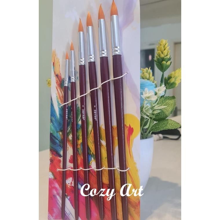 

Kuas Joyko BR 3 Set 6 Round Brush AST