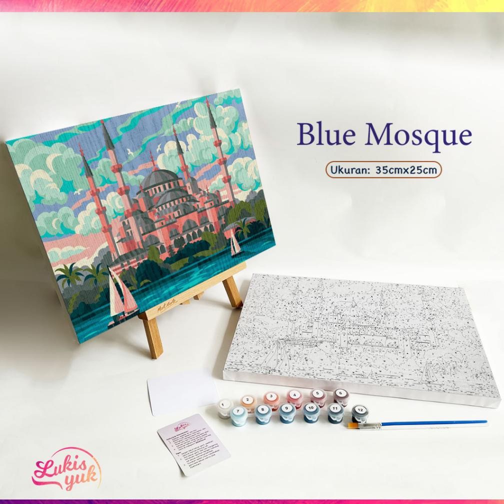 

Blue Mosque - Paint by Numbers Kit - 35x25cm - Cat Akrilik - Kanvas Lukis - by LukisYuk AST