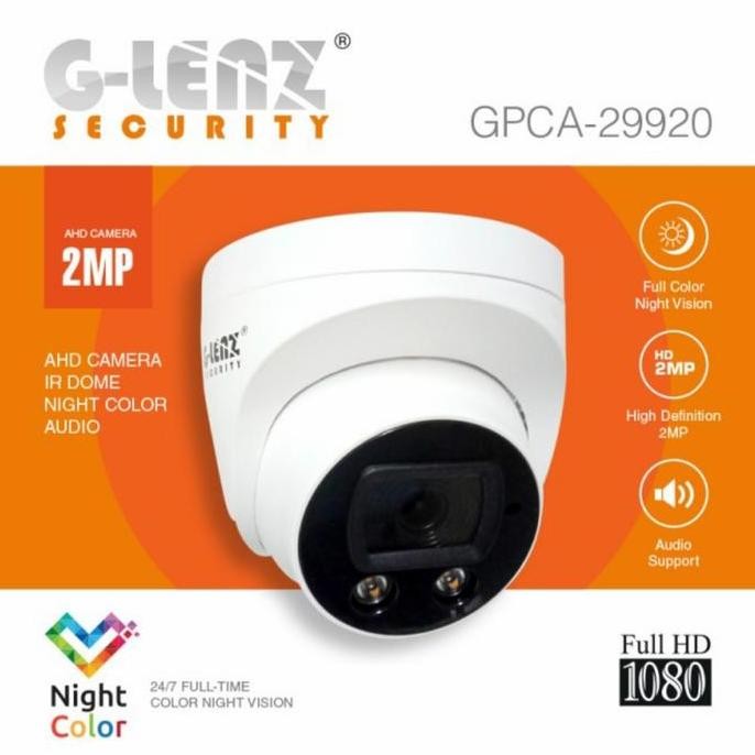 Tersedia GLENZ CCTV 2MP KAMERA CCTV INDOOR +AUDIO MIC COLORVU MLM WARNA 24JAM