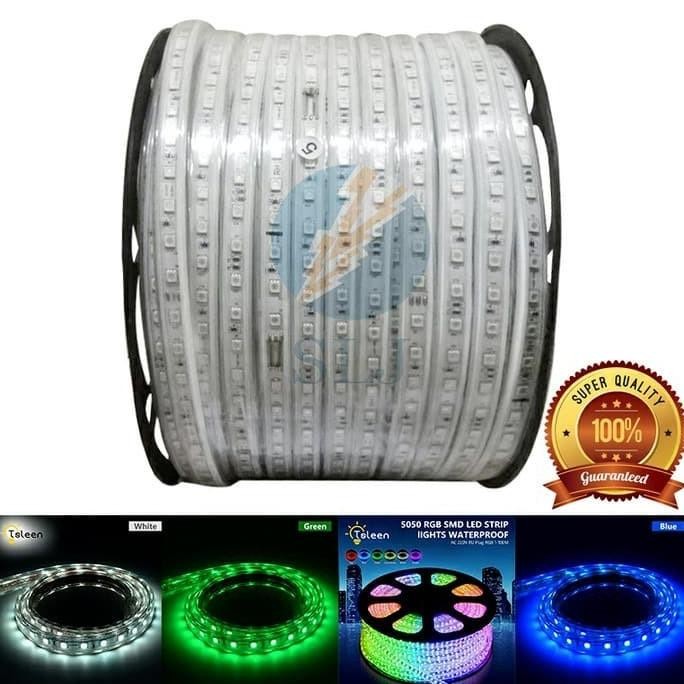 Paket 15M Lampu Led Strip 5050 Rgb Plus Remote Kontrol Khusus 15 Meter