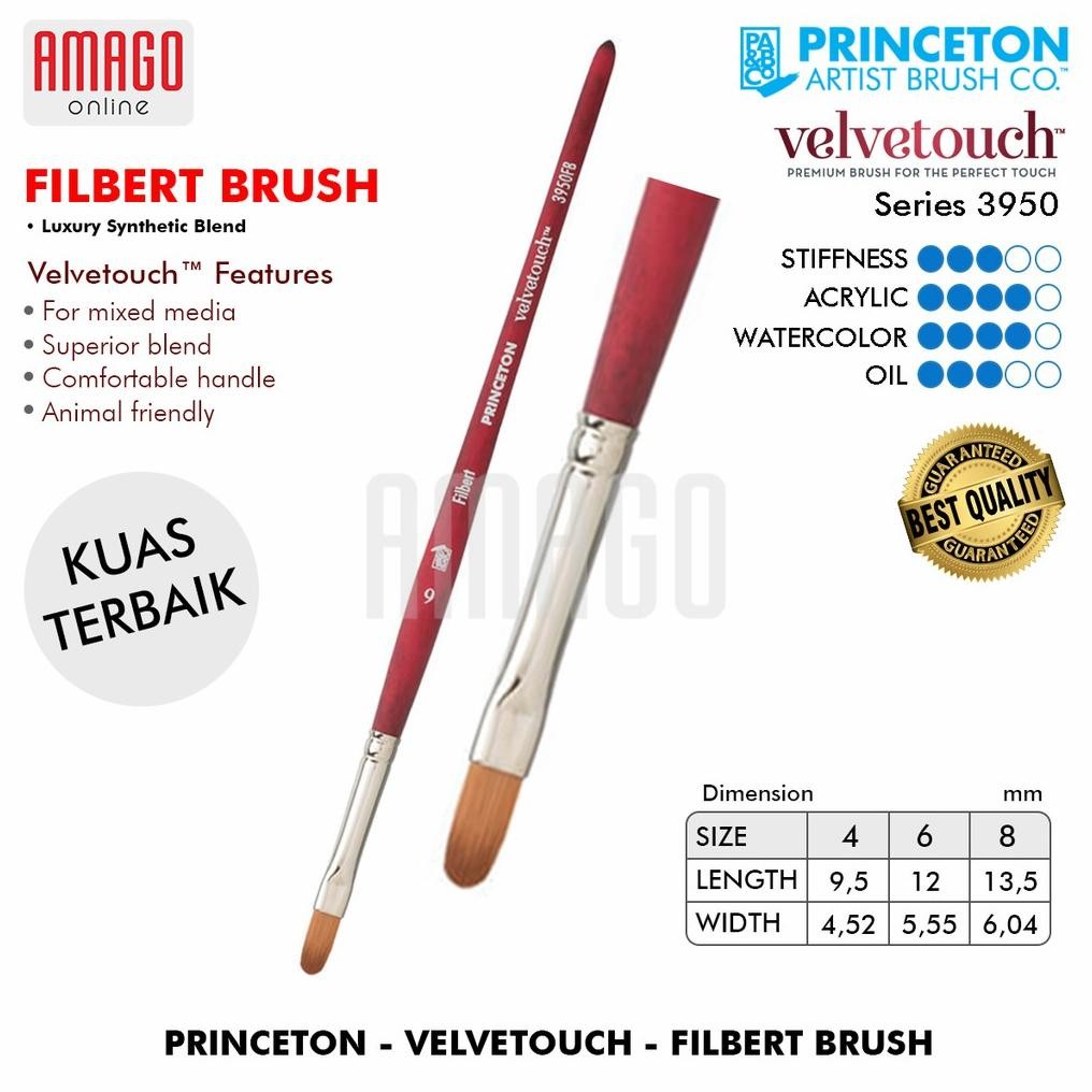 

Brush PRINCETON - Velvetouch - Filbert - Short Hand - Synthetic - P3950FB AST
