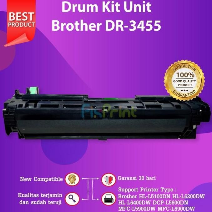 Drum Unit Dr3455 Dr 3455 Tn3448 Hl-L6200Dw Mfc-L5900Dw L6900Dw New Stok