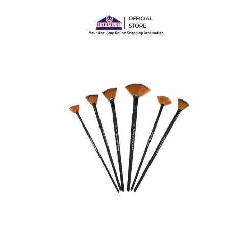 

Kuas Gambar Fan Isi 6 pcs /Brush Kuas Cat Air Cat Minyak Lukis Fan 6pc Kuas Cat Set AST