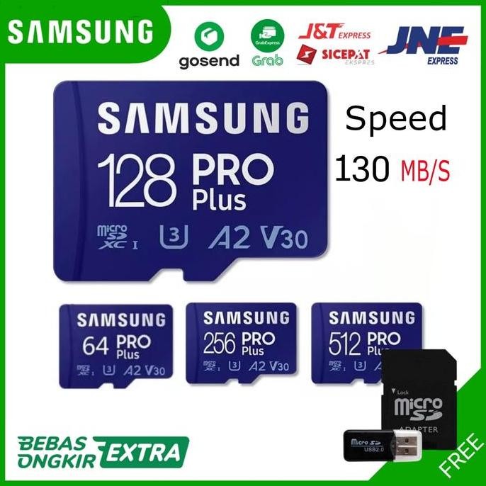 Kartu memori Samsung PRO PLUS Micro SD Card Class10 128 256 512 GB 1TB