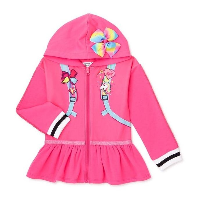 Jojo Siwa Sequin Costume Hoodie with 3D Bow and Backpack Size M 7-8T