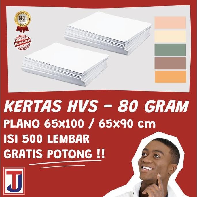 

Kertas HVS 80 Gram Plano 65x100 cm & 65x90 cm Isi 500 Lembar Gratis Potong Stationery - Paper