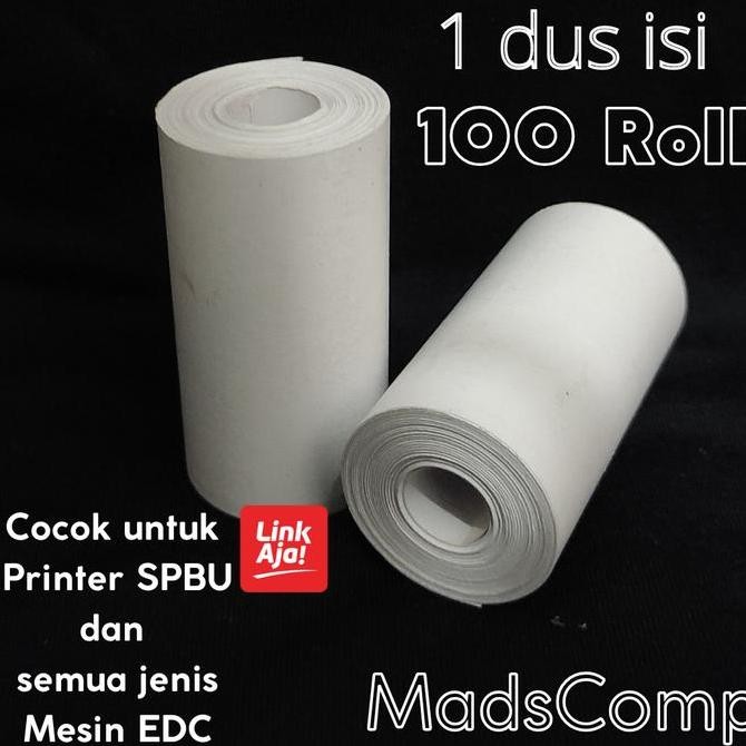 

TERLARIS - Kertas Struk Thermal 58X30 (1 dus isi 100 Roll) Thermal Paper Roll