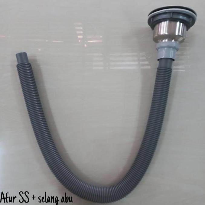 Afur BCP Stainless + Selang / Afur Saringan Bak Cuci Piring dan Selang