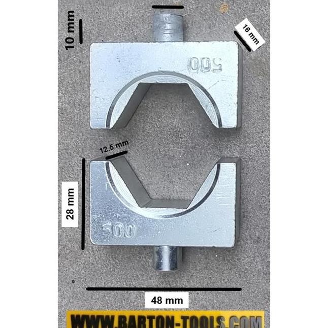 Mata Crimping Dies 16Mm Fyq400 Fyq Barton Hydraulic Tools 400Mm Tang Press Skun Holik Tool Mm 400 Mm
