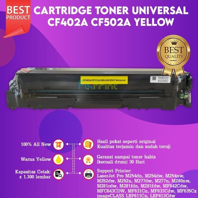 Tinta Toner 202 Cf500A-03 Compatible Color Laserjet M254Dw M254Nw New Stok