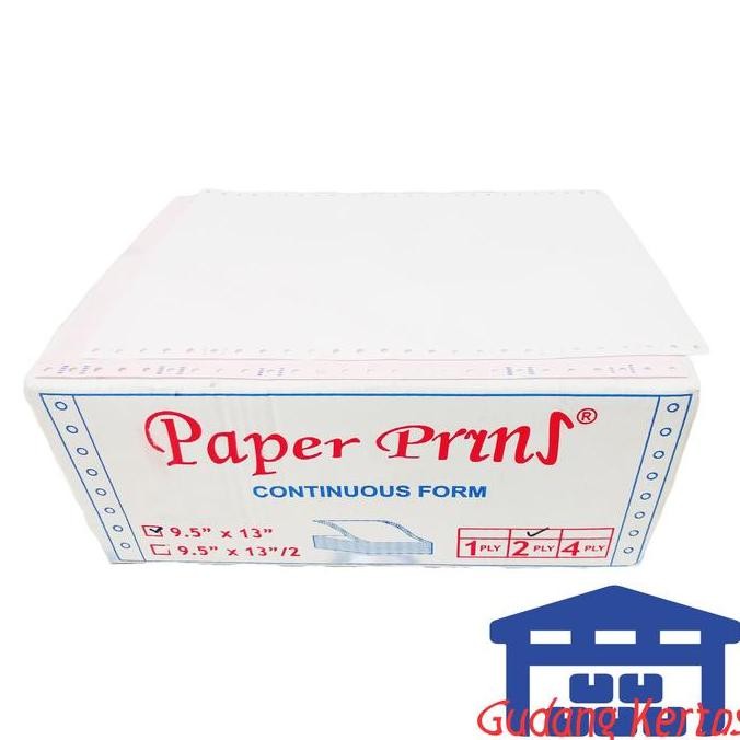 

TERMURAH - CONTINUOUS FORM 91/2 X 13 2PLY PAPERPRYNS