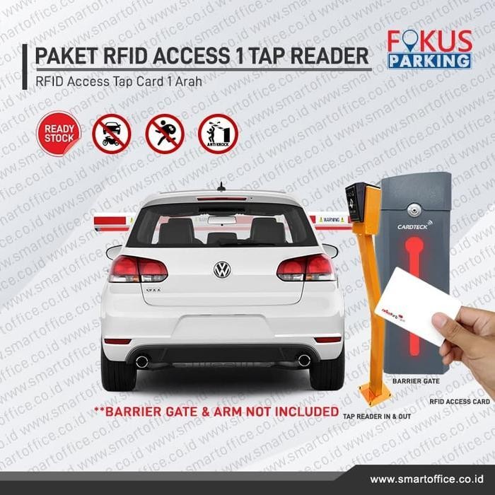 Paket Cardteck Rfid Access Barrier Gate 1 Reader Tap Card + Software Original Dan Terpercaya