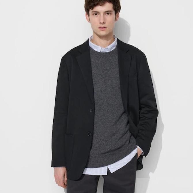 Uniqlo Men Jacket Jas Pria Jaket Comfort Black (Best Quality)