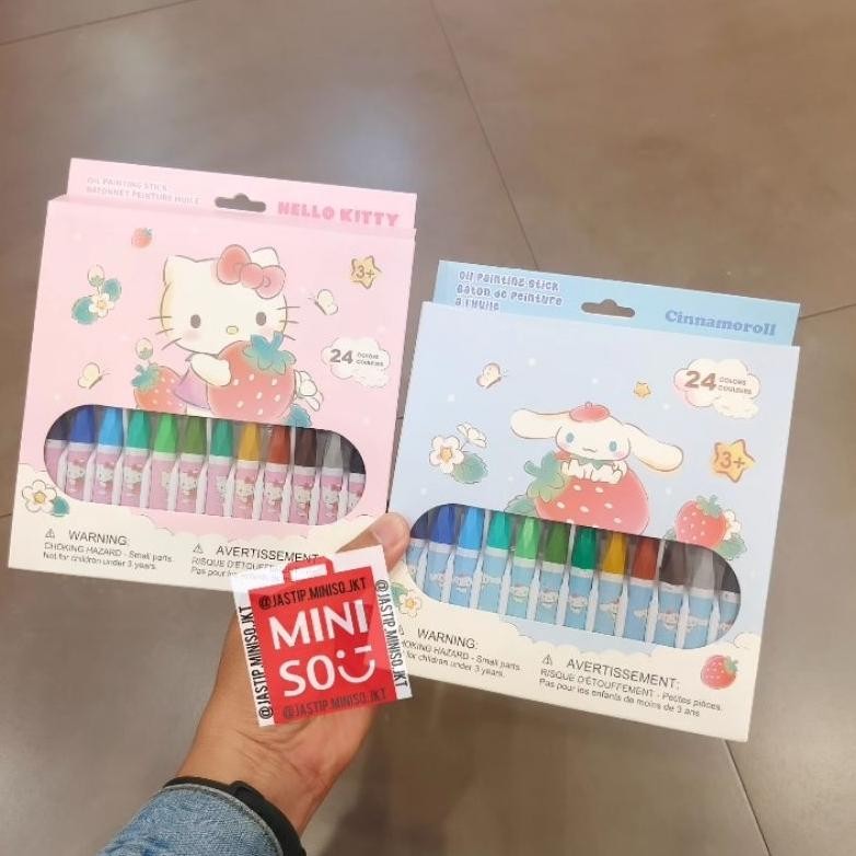 

MINISO x SANRIO Oil Painting Stick Set CINNAMOROLL/ HELLO KITTY (isi 24pcs) AST