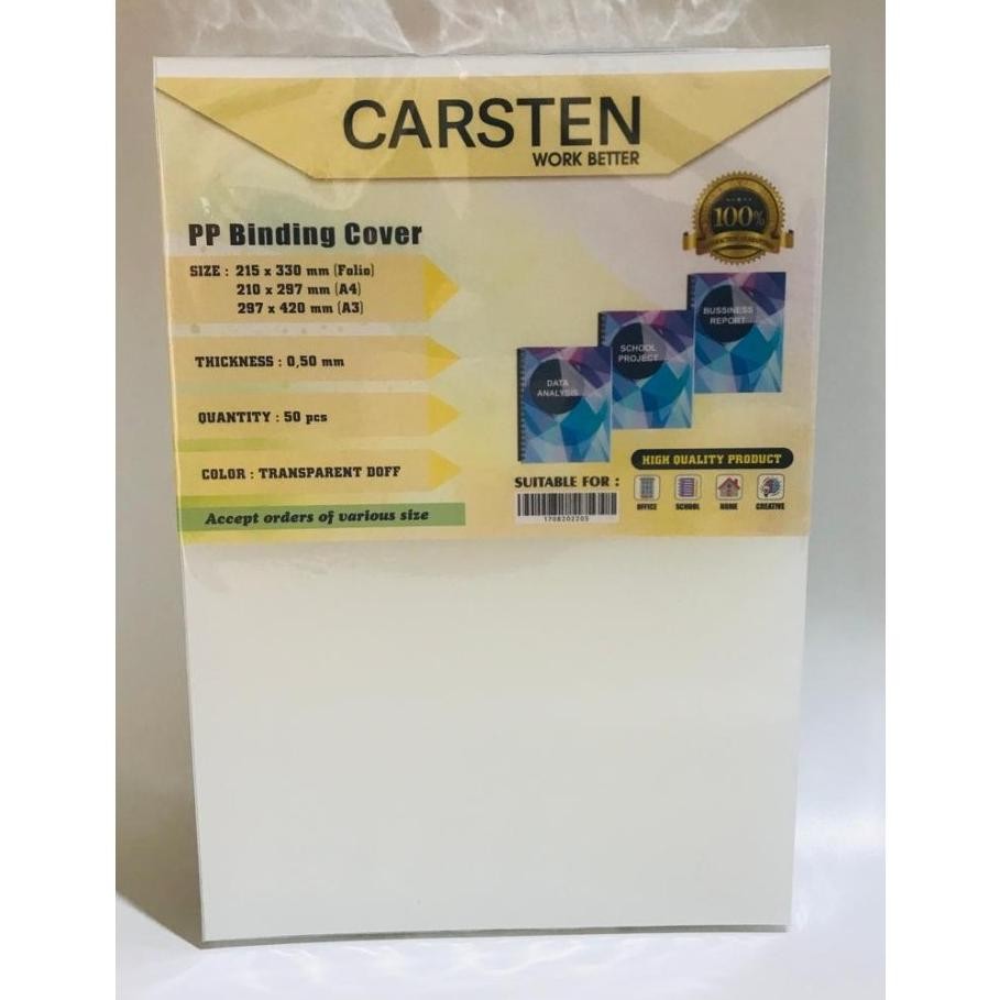 

Cover mika Jilid Doff 0.50mm A4 isi 50 lembar AST