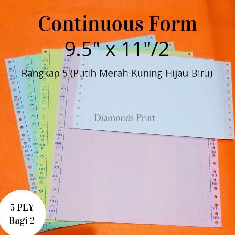 

Kertas Faktur 5Ply Continuous Form 9.5x11 /2 Rangkap 5 NCR AST