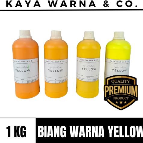 

Biang Warna YELLOW Pigmen Tinta Sablon Waterbase Ink KAYA WARNA & CO. (1kg) AST