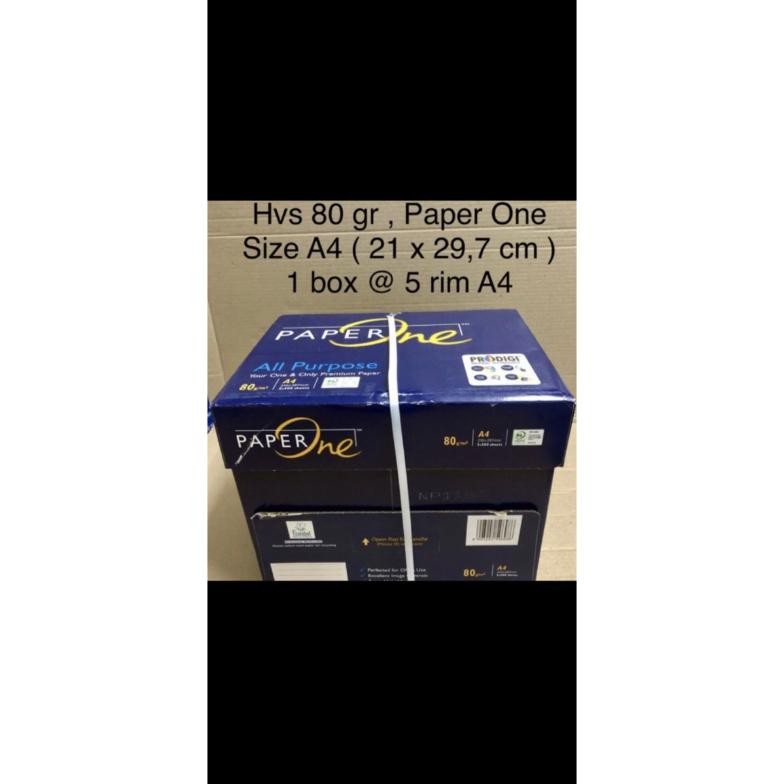

Hvs Putih A4 80 gr Paper One ( BOX ) AST