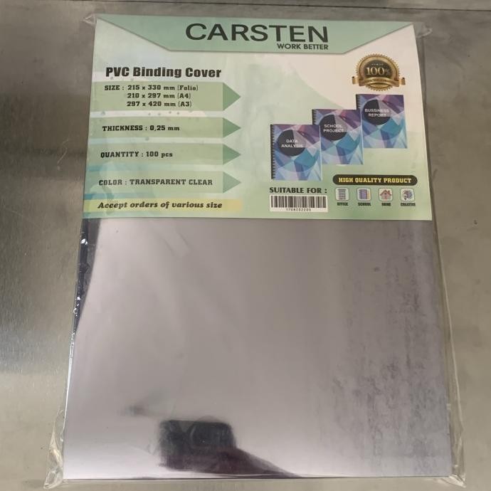 

Cover Plastik Mika Jilid Bening Mika Plastik 0,20mm Bening Transparant AST