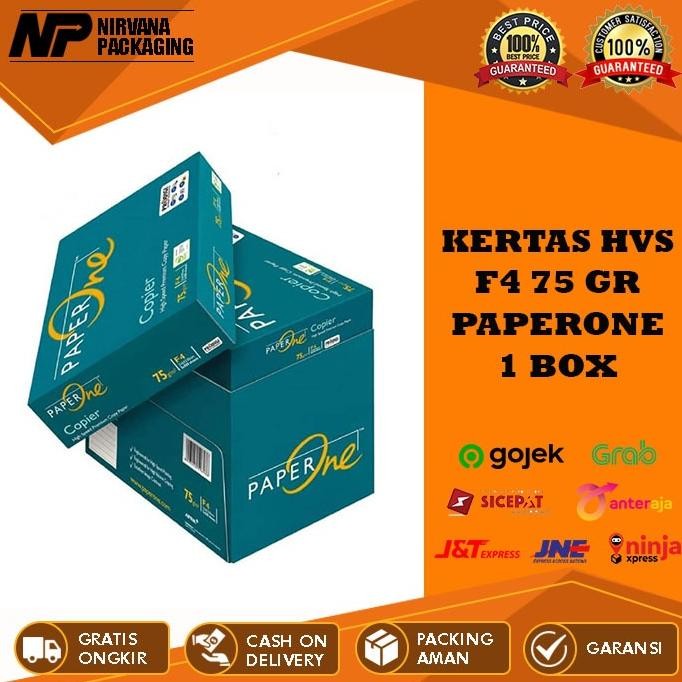 

KERTAS HVS F4 75GR 75 GR PAPERONE PAPER ONE PRINT FOTOCOPY 1 DUS 5 RIM [GOJEK/GRAB] AST