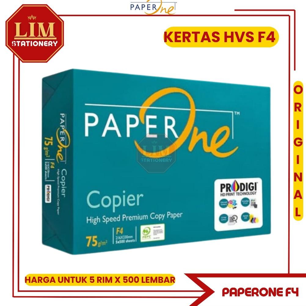 

(INSTANT) Kertas HVS F4 75Gr Putih (1DUS) Paperone AST