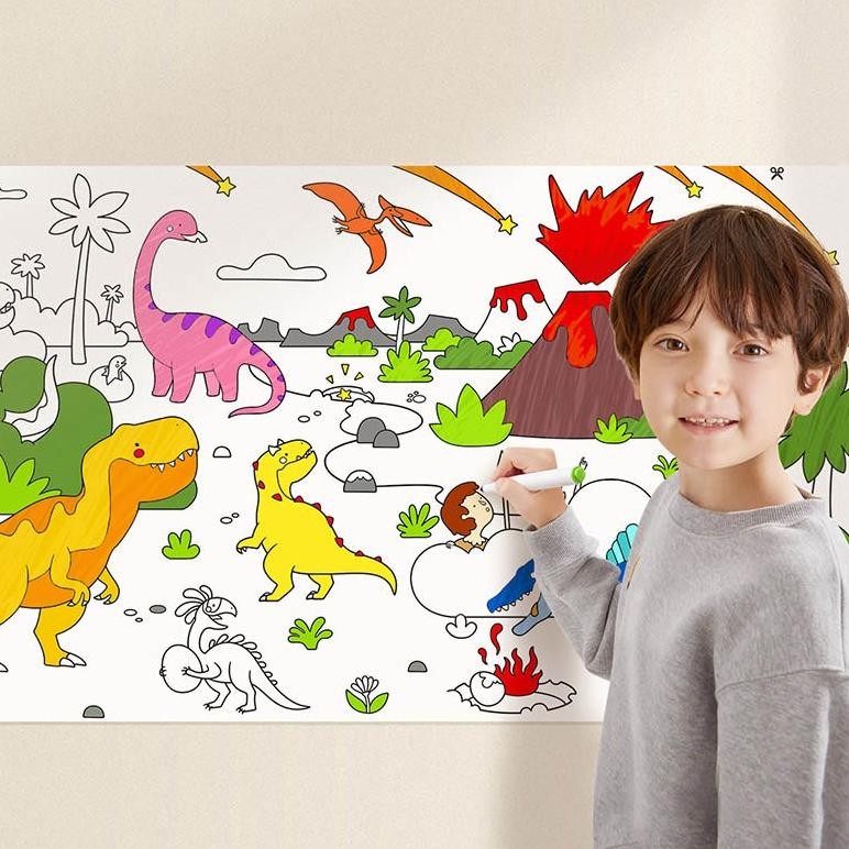 

Mideer Colouring Paper Roll 4M Amazing Dinosaur Kertas Mewarnai Anak AST