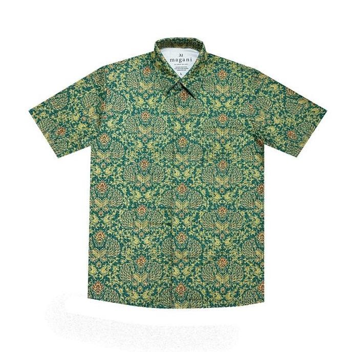 Kemeja Batik Lengan Pendek - Magani Nosweat - Emerald Royale