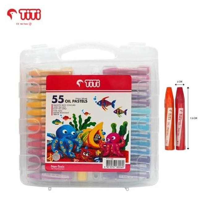 

Oil Pastel / Krayon Minyak TiTi TI-P-55S / 55 Warna / Colors AST