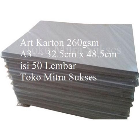 

260gsm A3+ Kertas Art Karton 260gsm A3+ - 32.5cm x 48.5cm isi 50 Lembar AST
