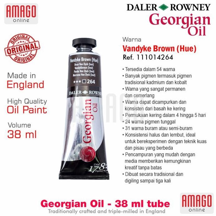 

DALER-ROWNEY Georgian Oil 38 ml - Cat Minyak Lukis - Vandyke Brown Hue - 111014264 AST