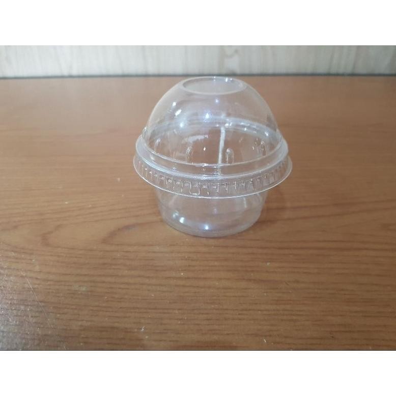 Ready Isi 50Pcs | Cup Puding 130Ml Tutup Dome/Cembung Merk Sip / Mika Puding Puyo 130Ml / Cup Silky 