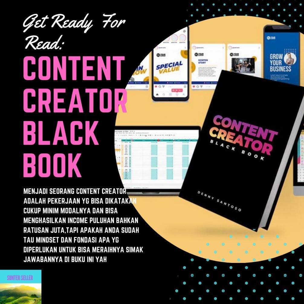 Buku Bisnis Content Creator Black Book Denny Santoso Original AST