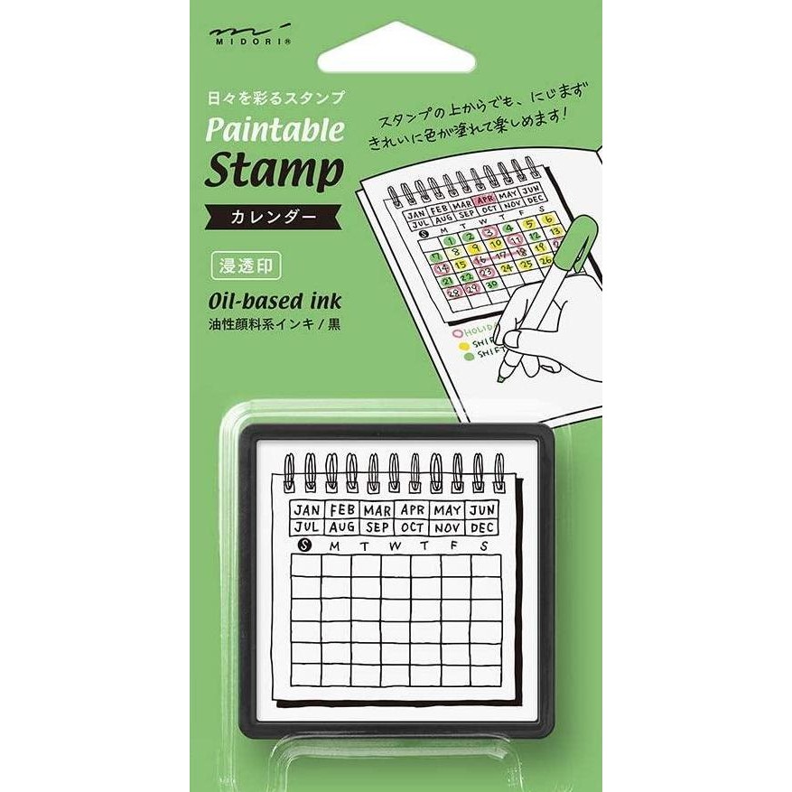 

Midori Stamp Self Ink - Calender Pattern - For Notebook And Journal Co