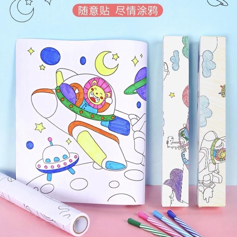 

long jumbo coloring paper kertas mewarnai ukuran panjang AST