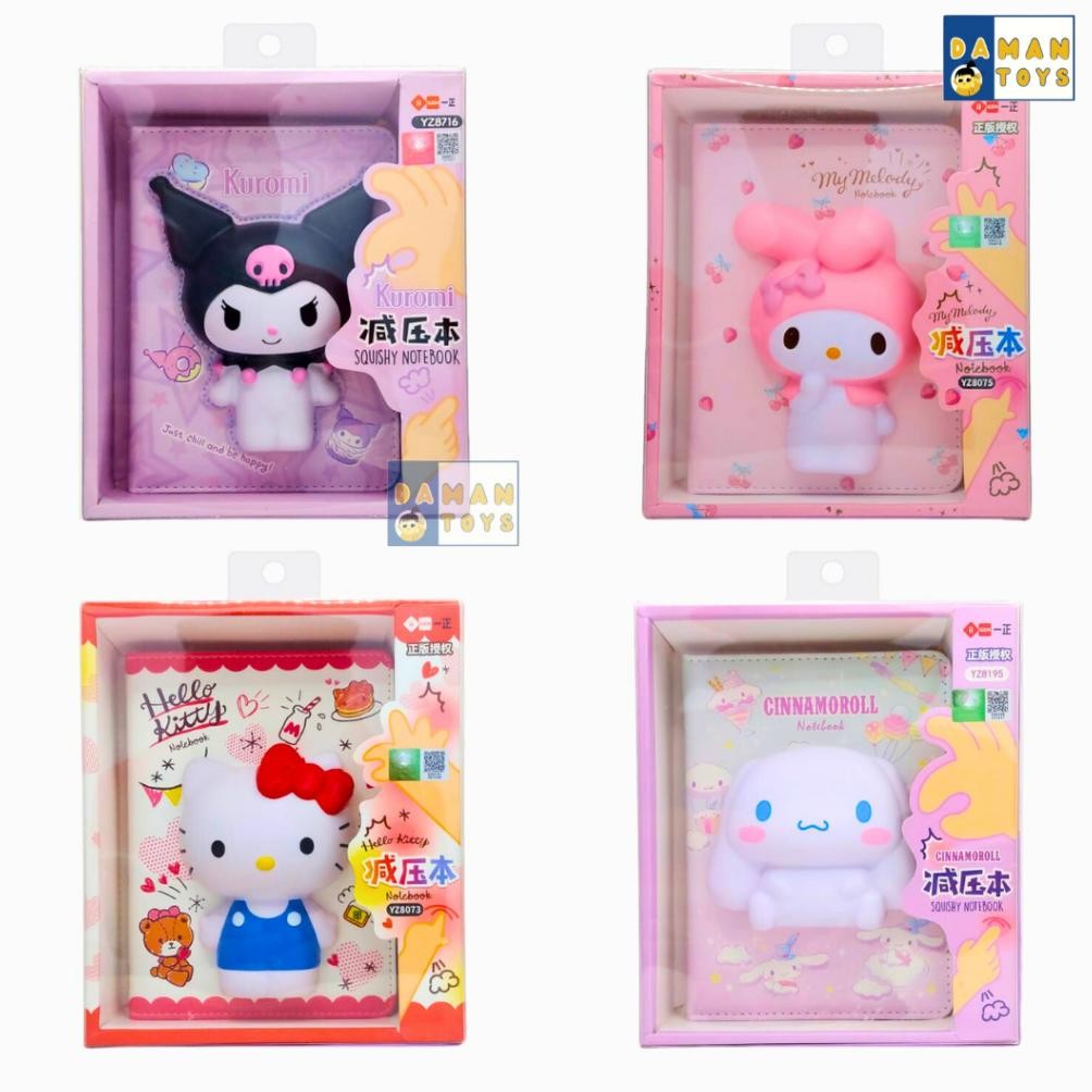 

Buku Diary Sanrio Notebook Squishy Kuromi Hello Kitty My Melody Cinnamonroll AST