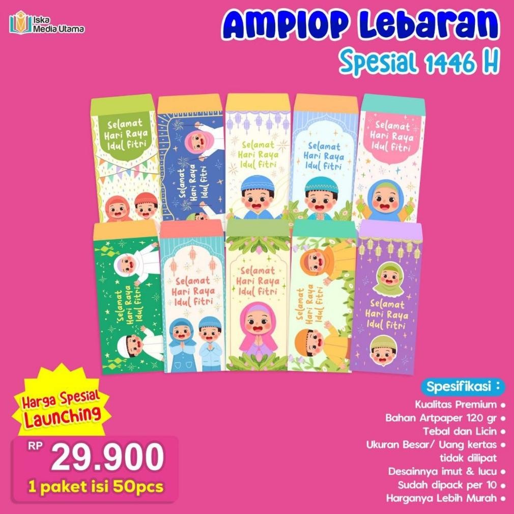 

Amplop Angpao Lebaran Idul Fitri | Ukuran Besar | Kertas Tebal Mengkilap | 1 Set 50pcs 10 motif AST