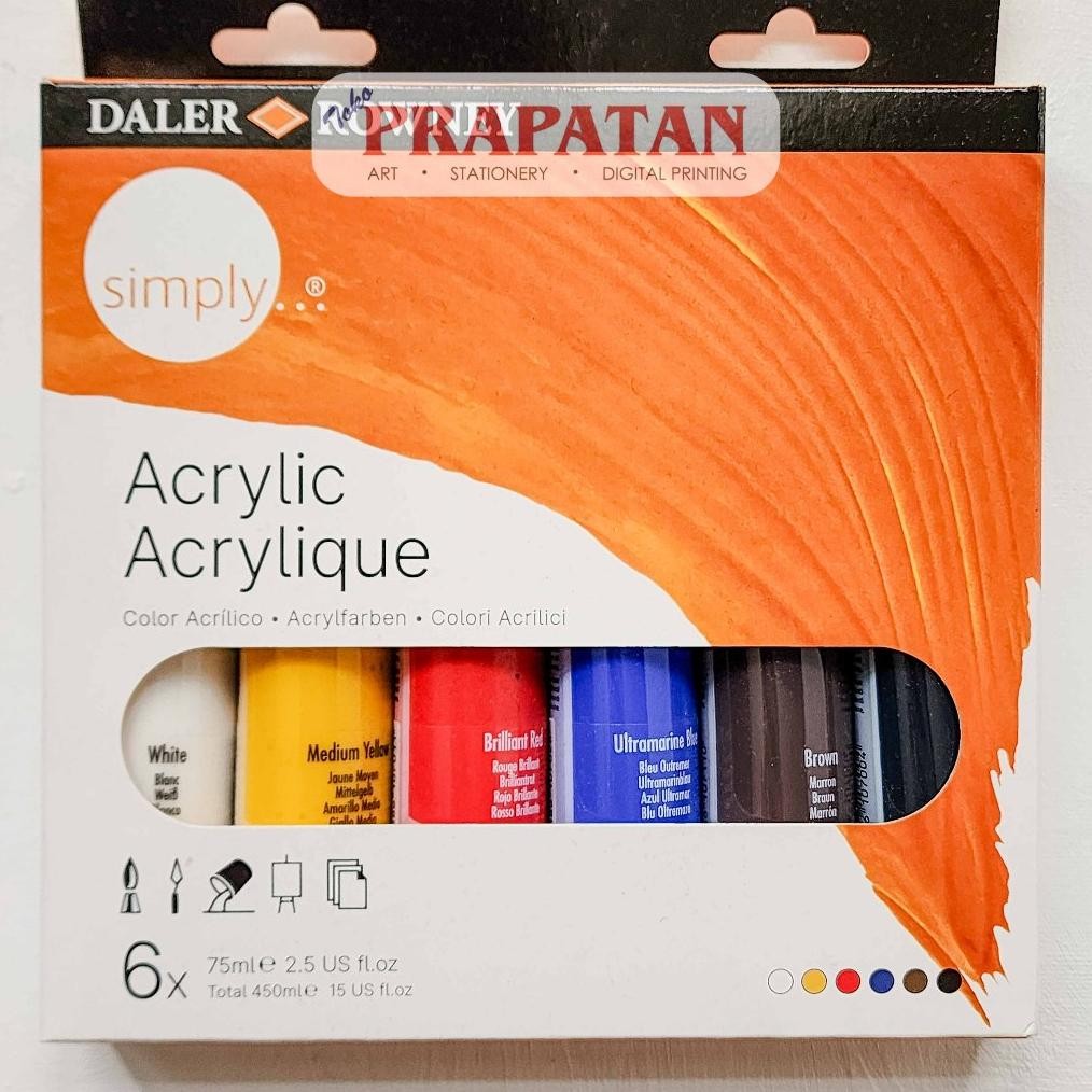 

Cat Akrilik Set Daler Rowney Simply 6x75ml | Daler Rowney Acrylic AST