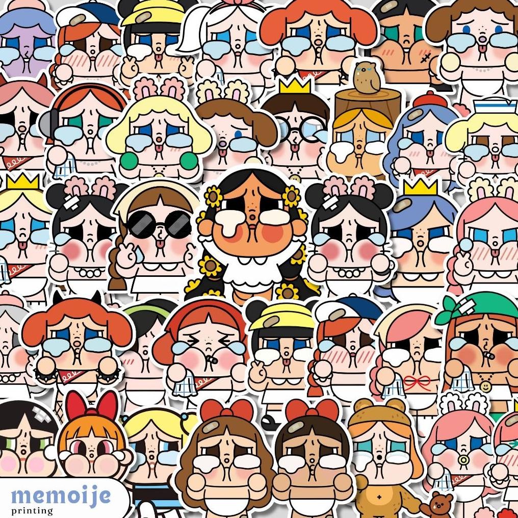 

(40+ PCS) Stiker Crybaby Popmart Vinyl Waterproof Sticker Lucu untuk Laptop, Helm, HP, Motor AST