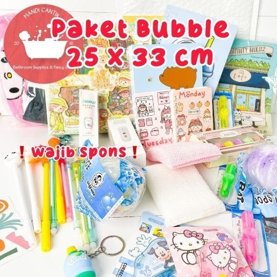 

PAKET ALAT TULIS BUBBLE UKURAN 25 X 33 CM KADO UNIK PELAJAR RESELLER AST