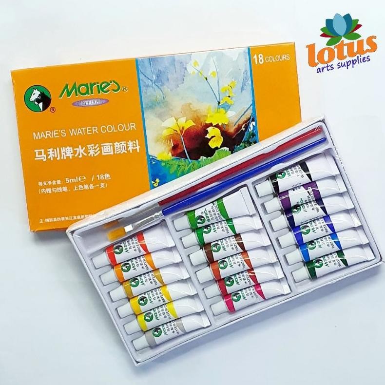 

Maries Water Colour Set 18 warna x 5ml tube AST