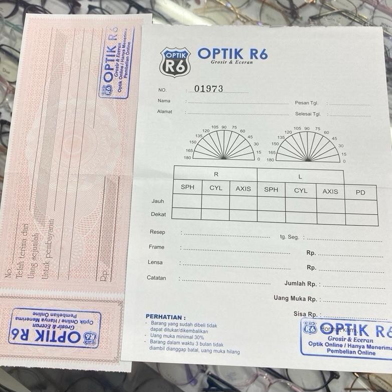

Nota optik | Bon kacamata| kwitansi pembelian kacamata AST