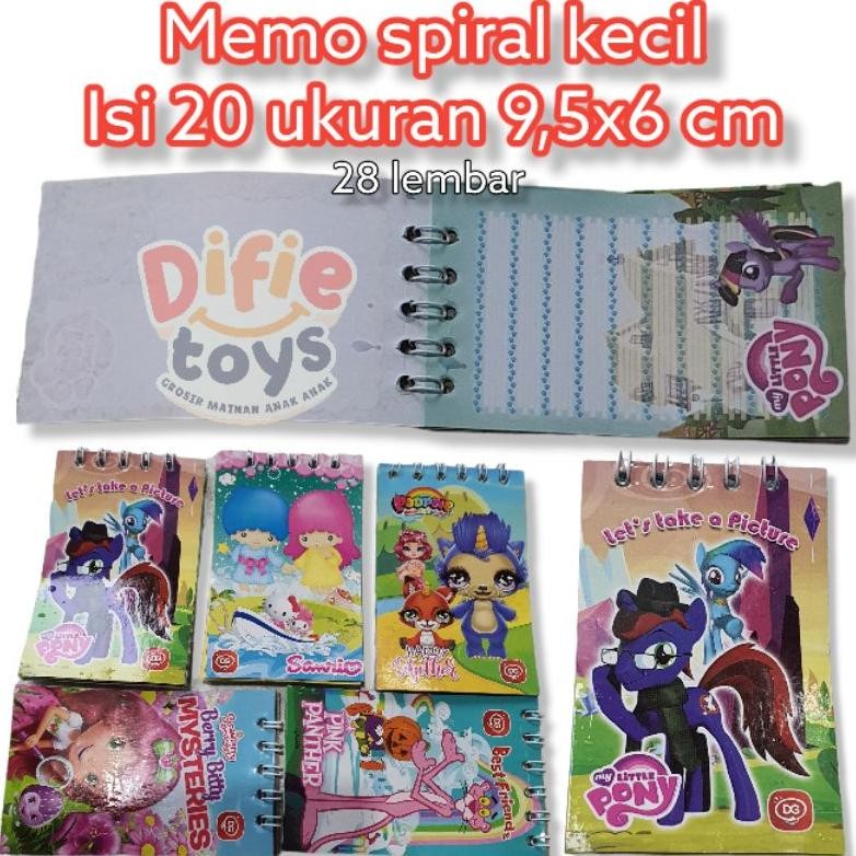 

20 buku memo sepiral kecil dg notes book kecil spiral AST