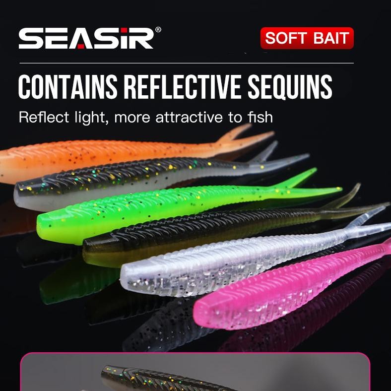 [OFFICIAL] Seasir Soft Bait Umpan Pancing Fishing Lure T Tail 7CM/4G 8CM/5G Umpan Pancing Umpan Lemb