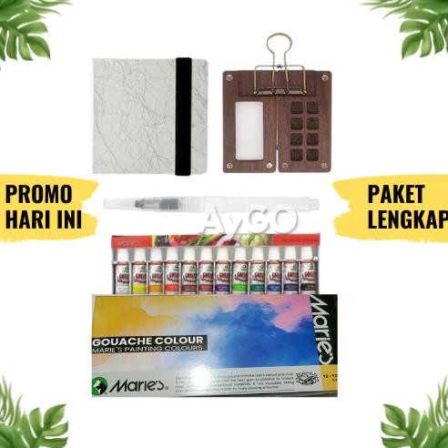 

PAKET LENGKAP MINI PALETE WOODEN MAGNETIC WATERCOLOR AST